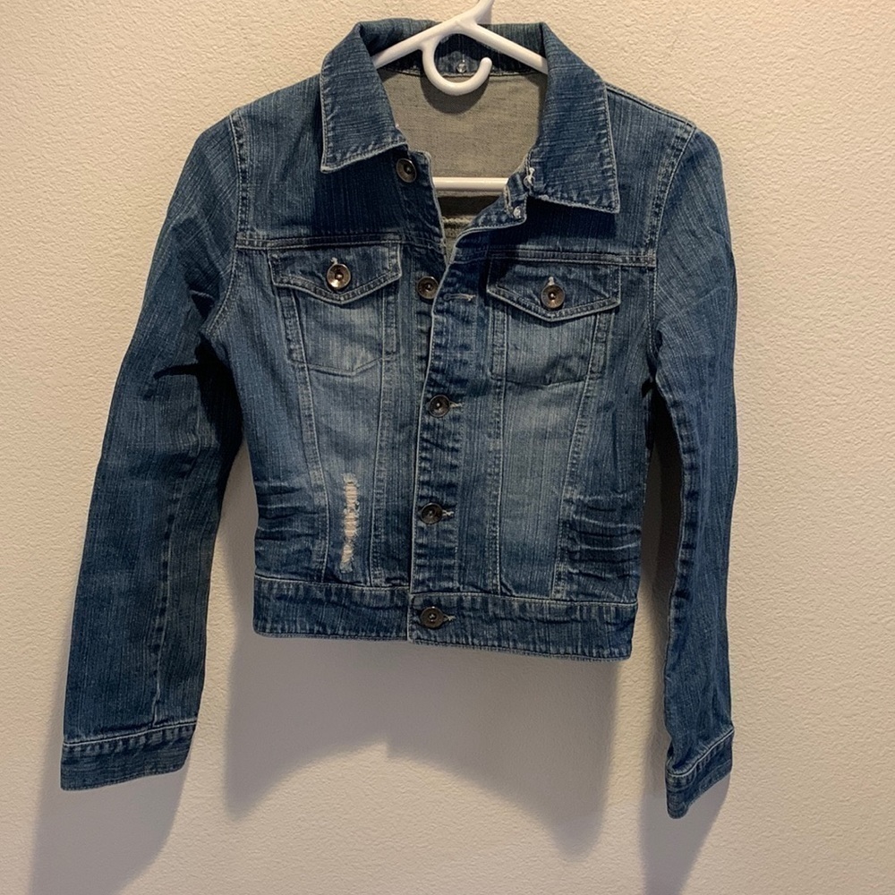 Sistematic  Original Crop Jean Jacket. Scot Club. 100% Cotton. Small.‌‌‌‌‌‌‌‌‌‌‌